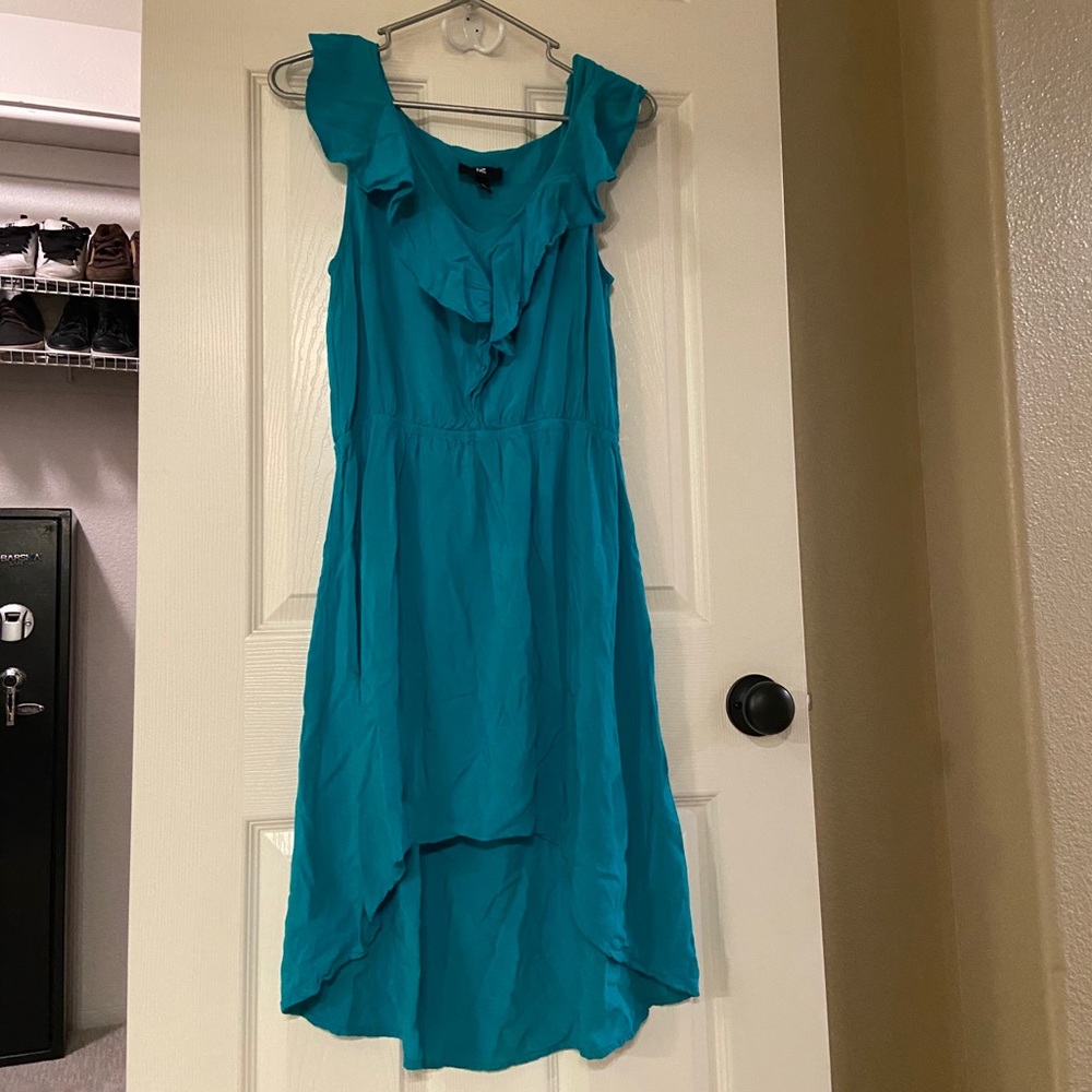 Blue teal High low dress size xl